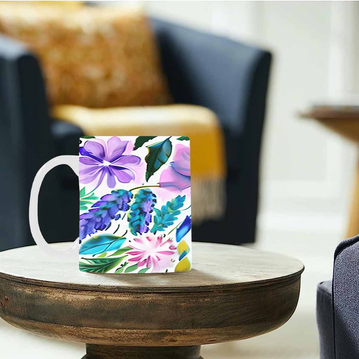 Quality Mug, coffee mug, tea cup, Bright florals, Set 1, Design 35