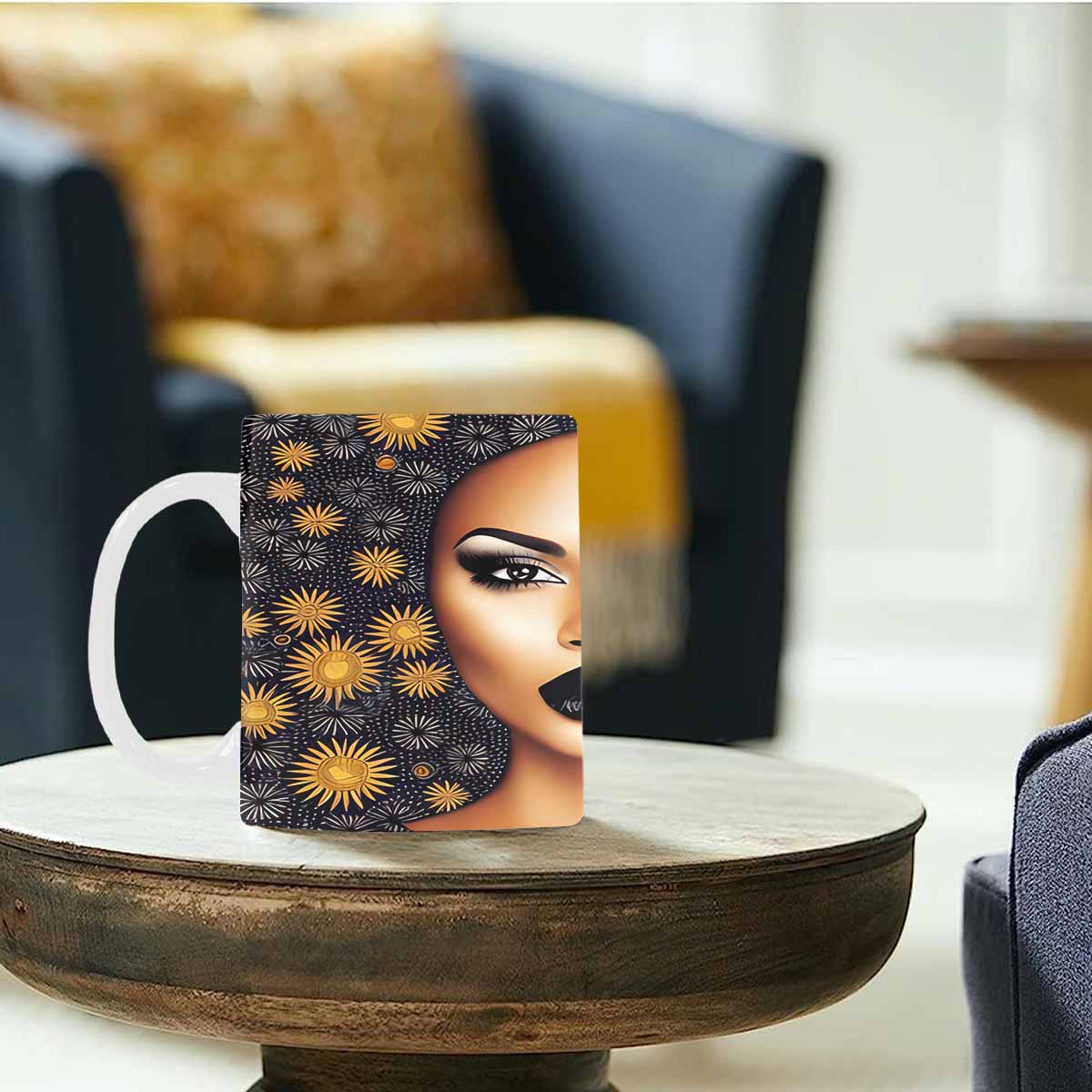 Quality Mug, coffee mug, tea cup, Black Faces, Set 1, design 39