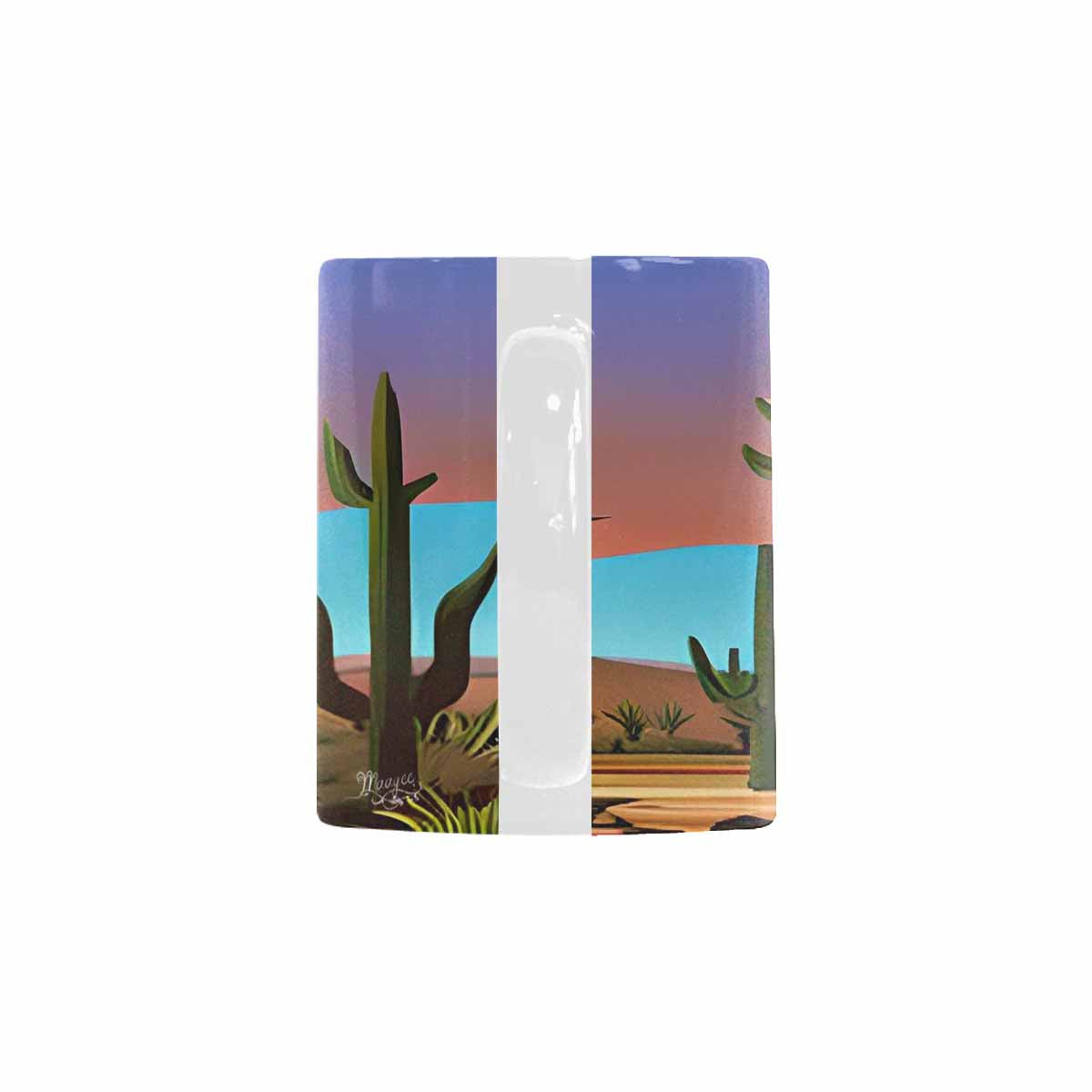 Coffee Mug, tea cup, desert scene, design 77