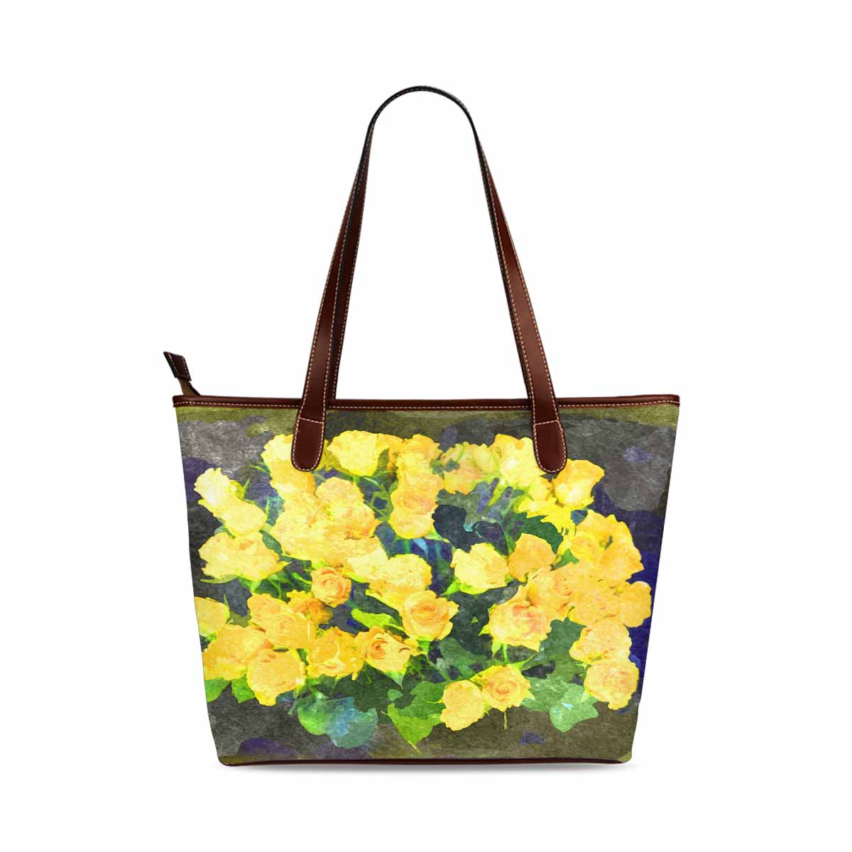 Classic Fabric handbag, watercolor floral, design 68