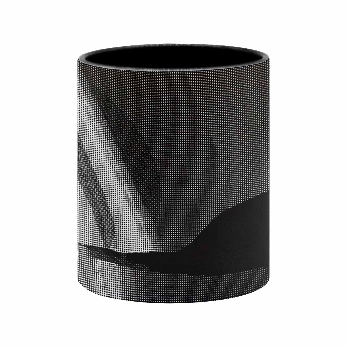 Coffee Mug, tea cup, black core, abstract, design 125
