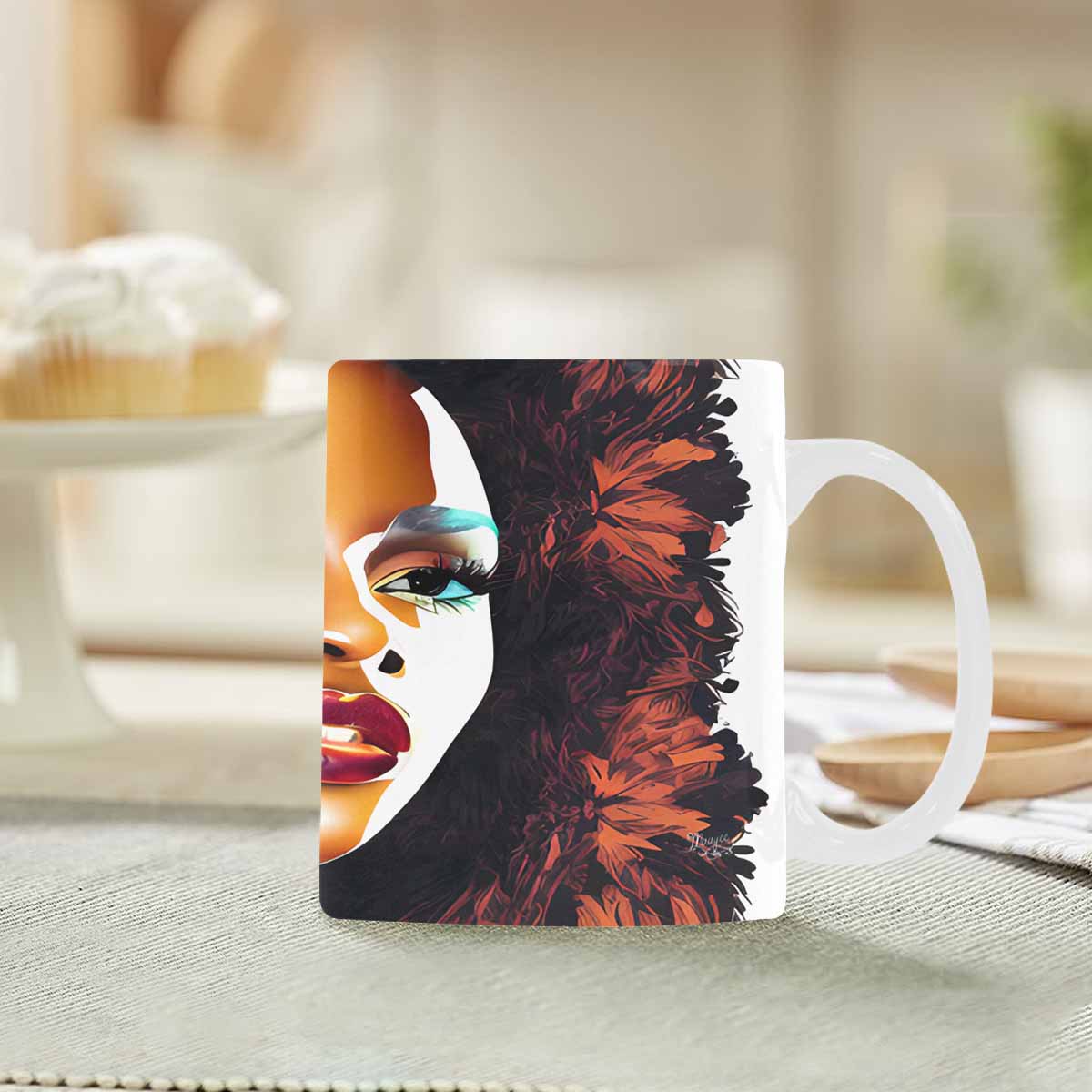 Quality Mug, coffee mug, tea cup, Black Faces, Set 1, design 36