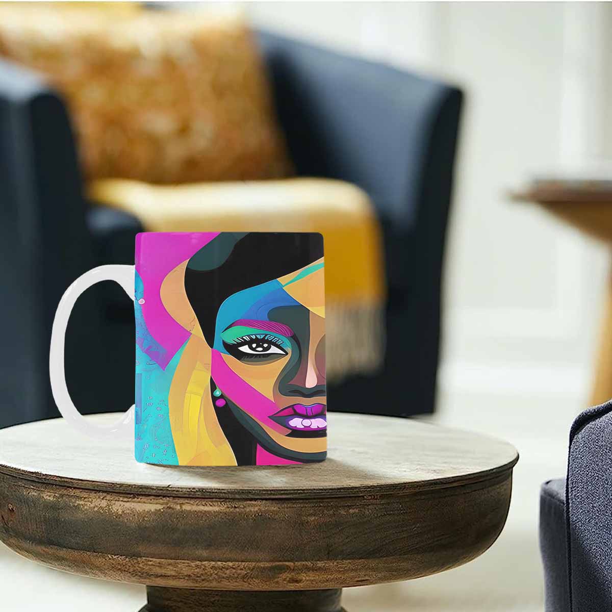 Quality Mug, coffee mug, tea cup, Black Faces, Set 1, design 20