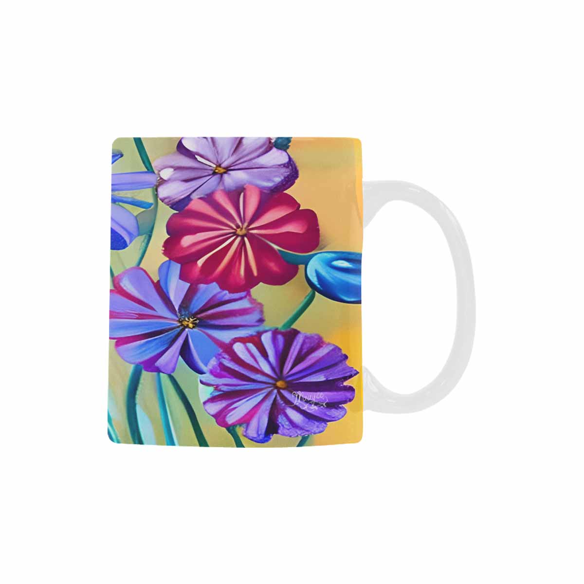 Quality Mug, coffee mug, tea cup, Bright florals, Set 1, Design 41