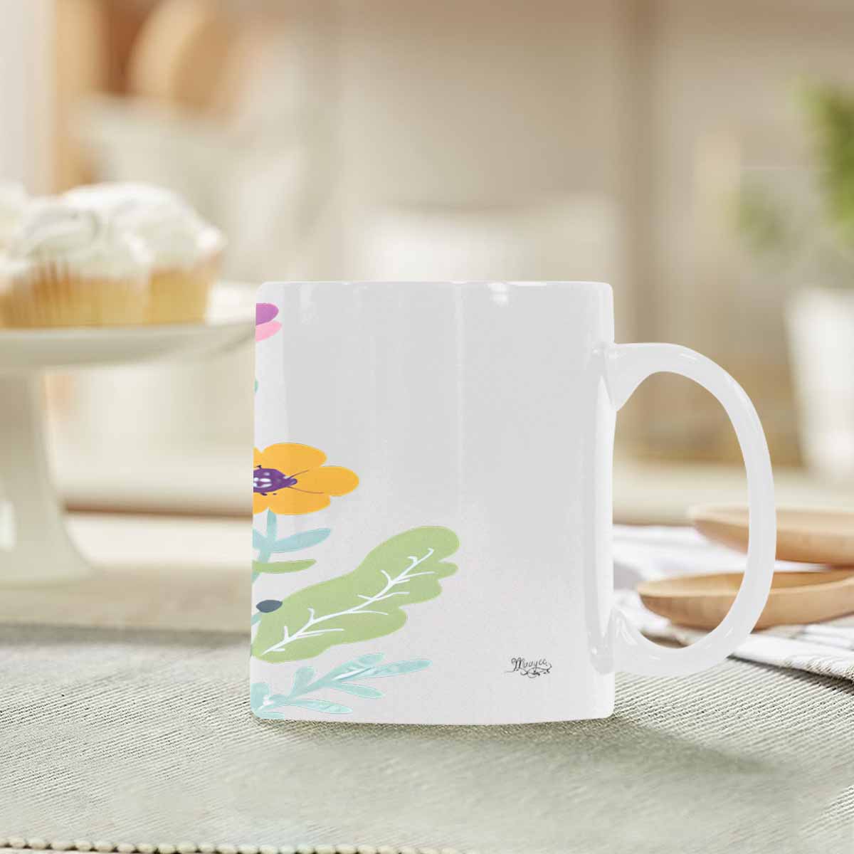 Quality Mug, coffee mug, tea cup, Bright florals, Set 2, design 57