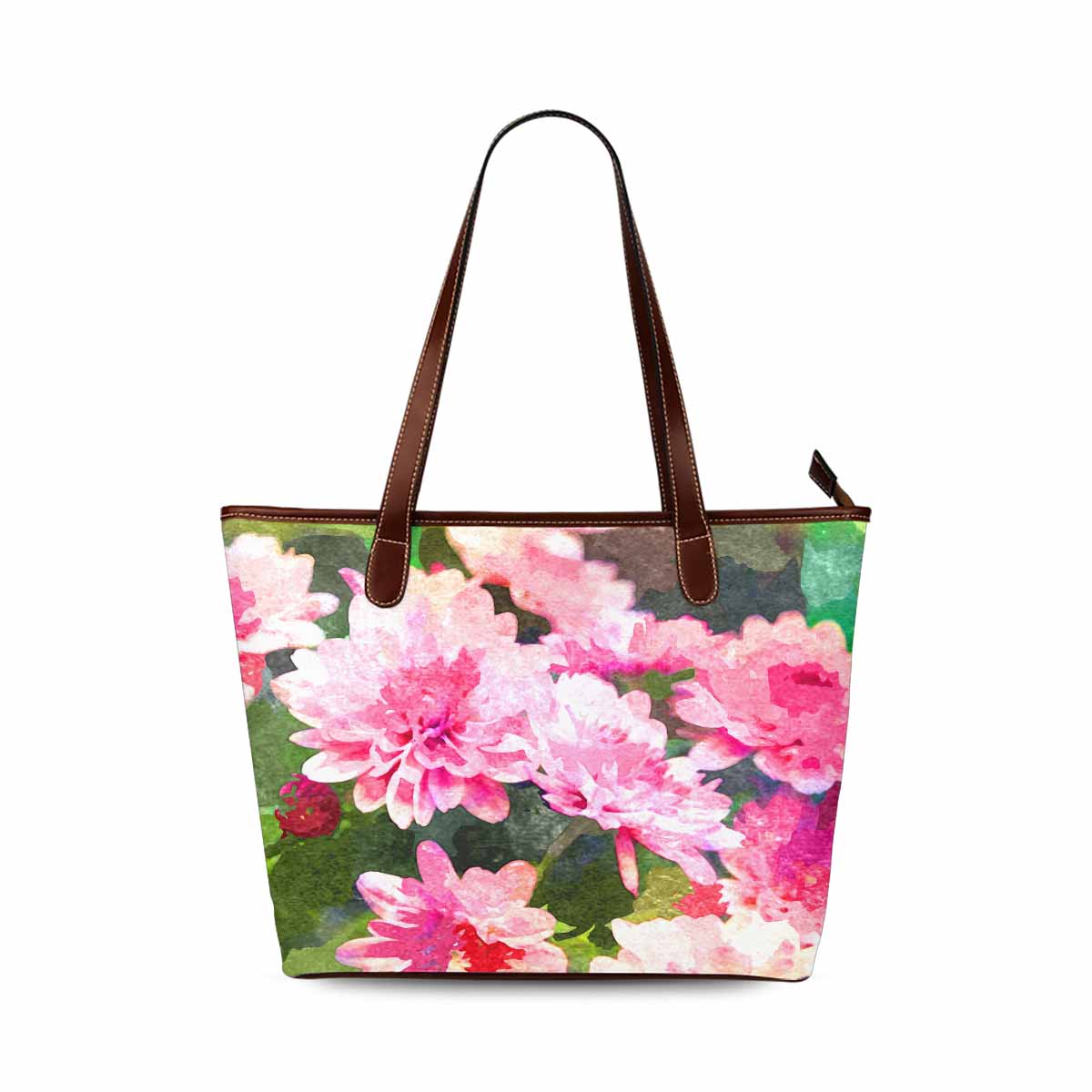 Classic Fabric handbag, watercolor floral, design 78