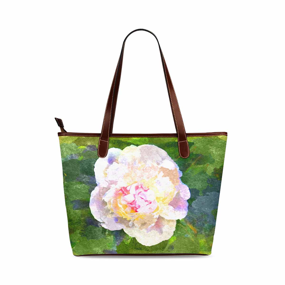 Classic Fabric handbag, watercolor floral, design 87