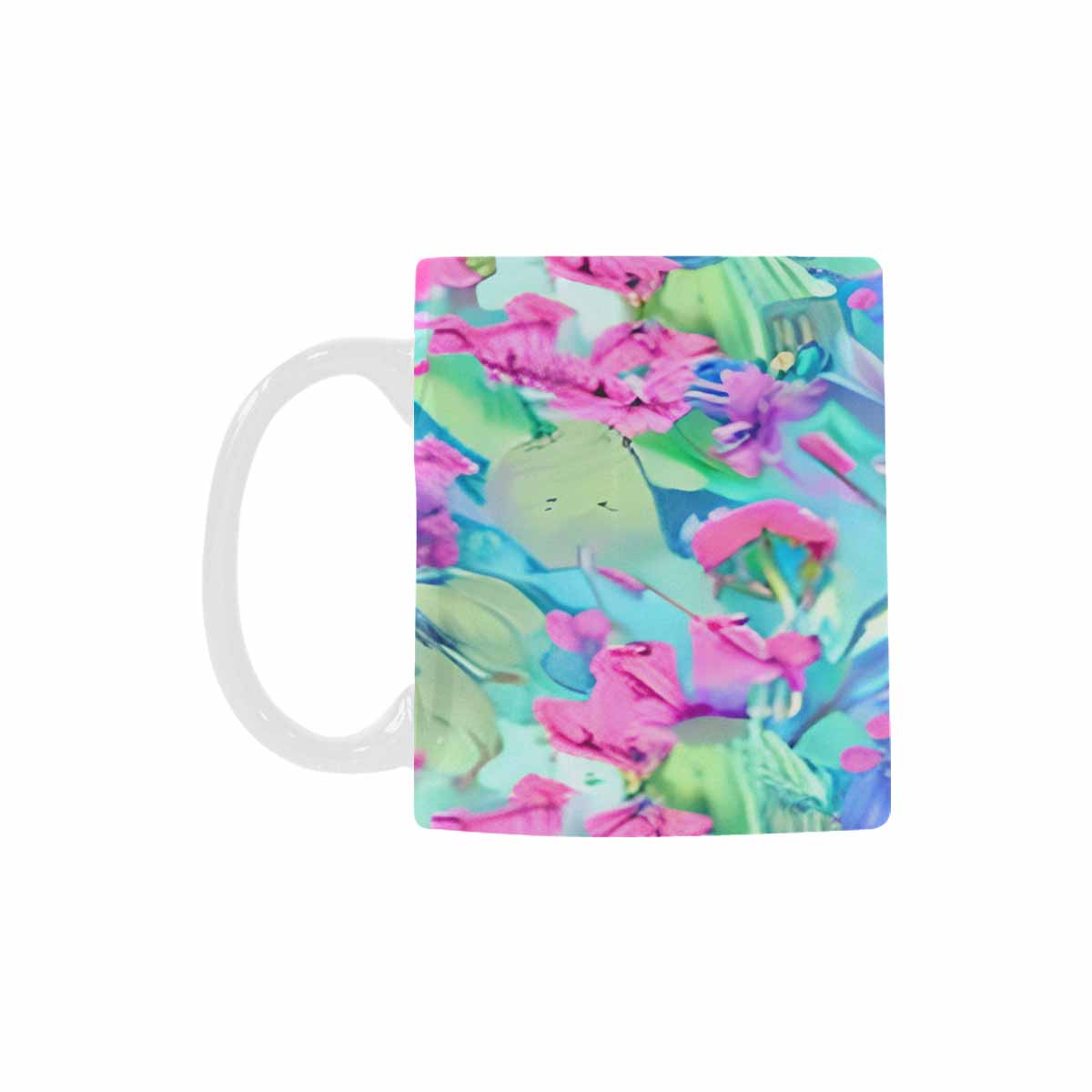 USA made Quality Mug, coffee mug, tea cup, Bright florals, Set 1, Design 30