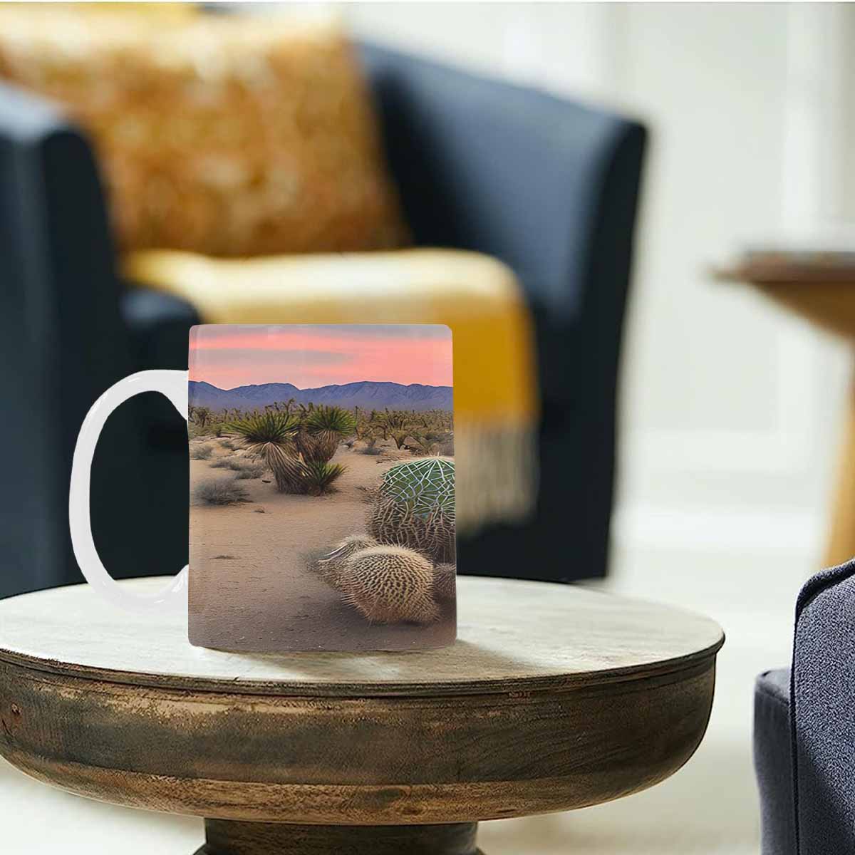 Coffee Mug, tea cup, desert scene, design 79