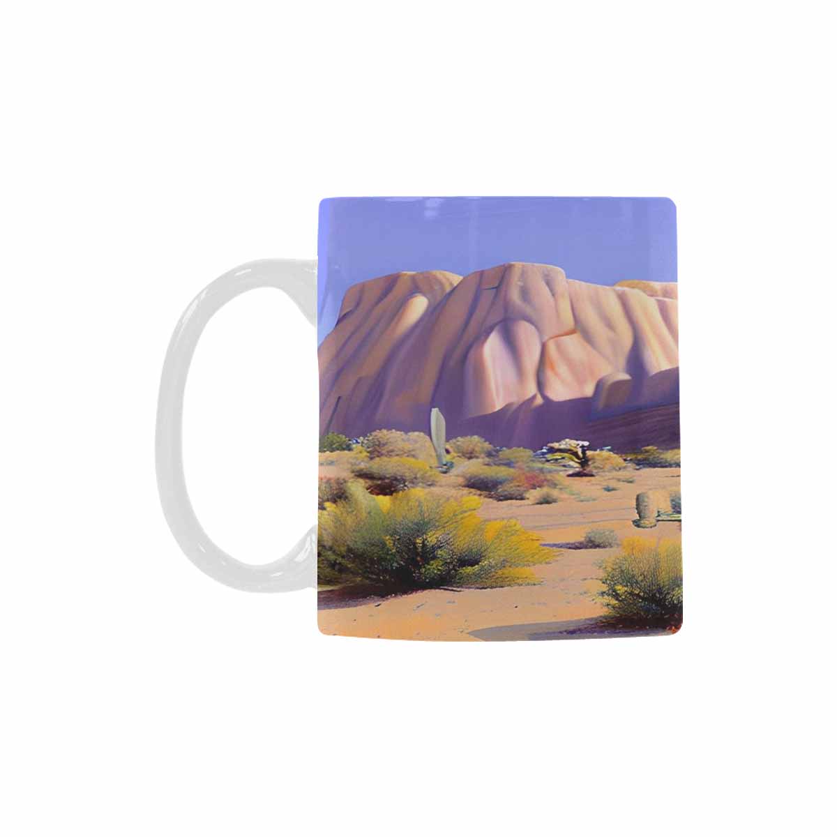 Coffee Mug, tea cup, desert scene, design 15