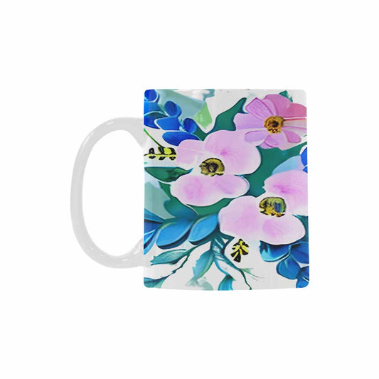 Quality Mug, coffee mug, tea cup, Bright florals, Set 1A, Design 5