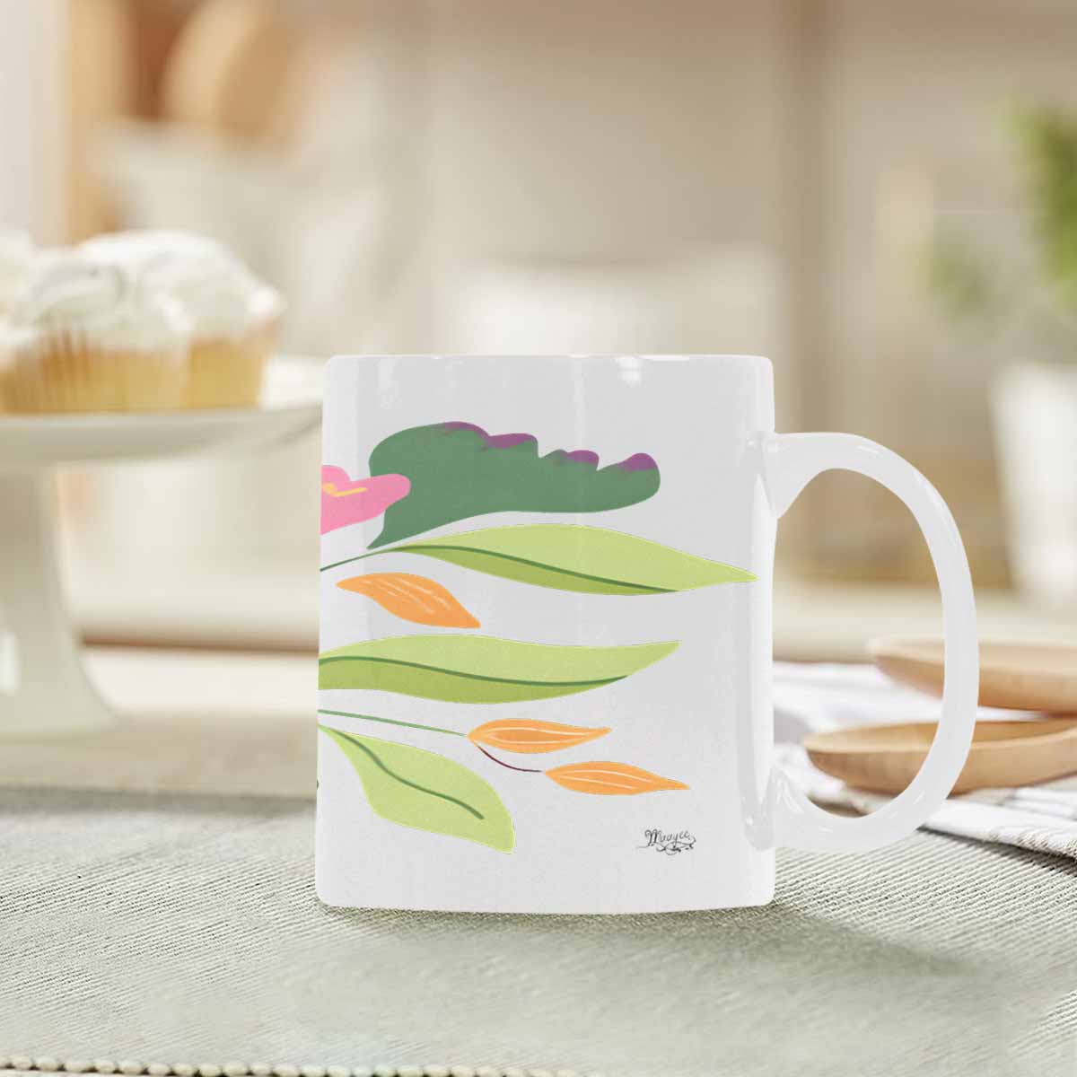 Quality Mug, coffee mug, tea cup, Bright florals, Set 2, design 59