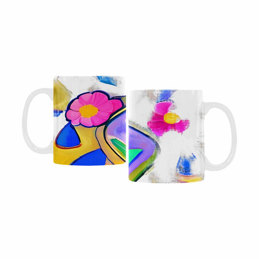 USA made Quality Mug, coffee mug, tea cup, Bright florals, Set 1A, Design 72