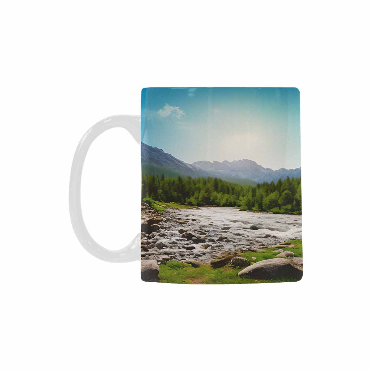 Rivers & Mountains Landscape mugs, set 1 design 5