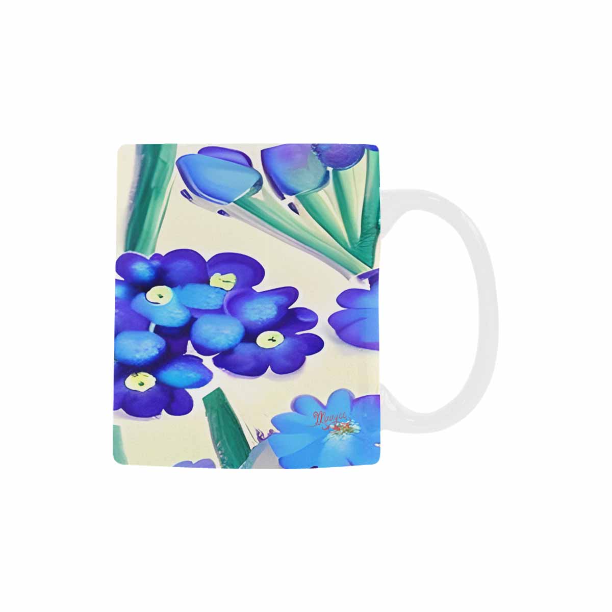 USA made Quality Mug, coffee mug, tea cup, Bright florals, Set 1, Design 63