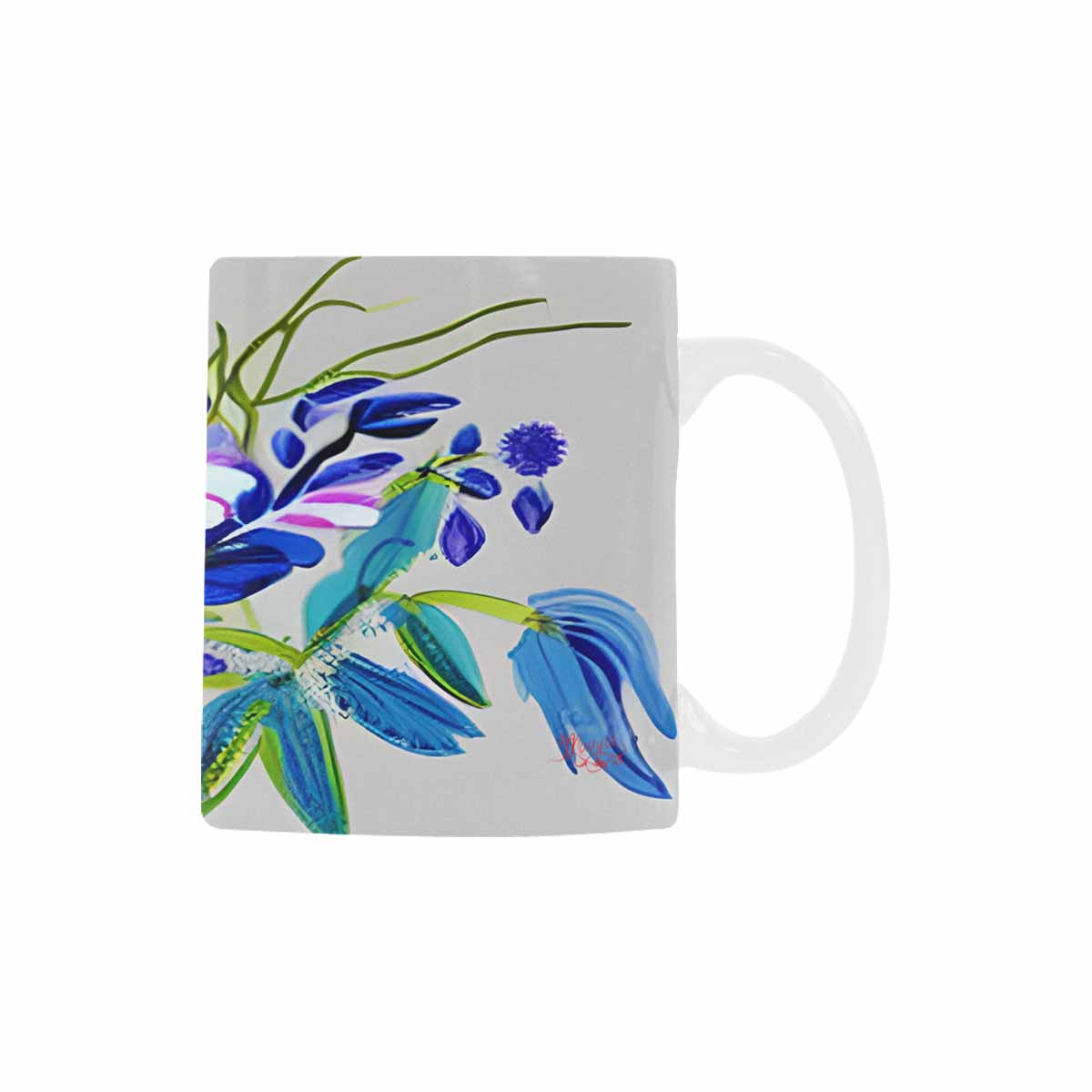 USA made Quality Mug, coffee mug, tea cup, Bright florals, Set 1, Design 40