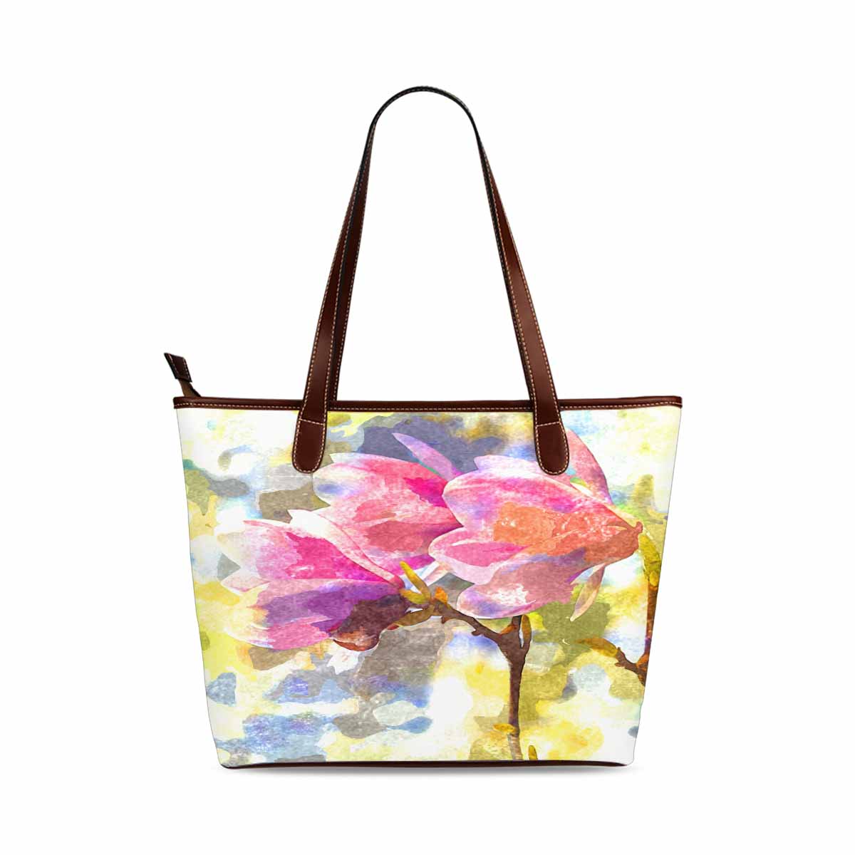 Classic Fabric handbag, watercolor floral, design 194