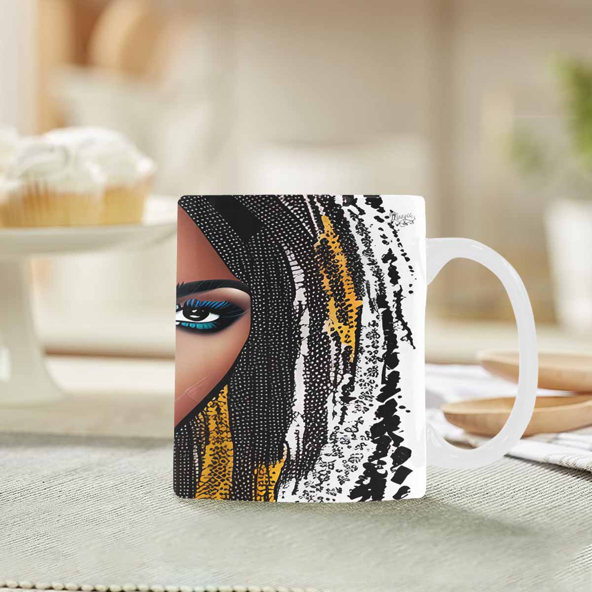 Quality Mug, coffee mug, tea cup, Black Faces, Set 1, design 8