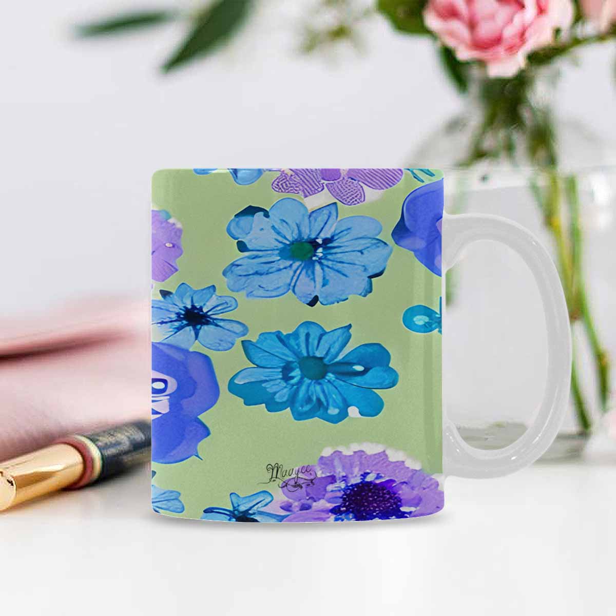 Quality Mug, coffee mug, tea cup, Bright florals, Set 1, Design 144
