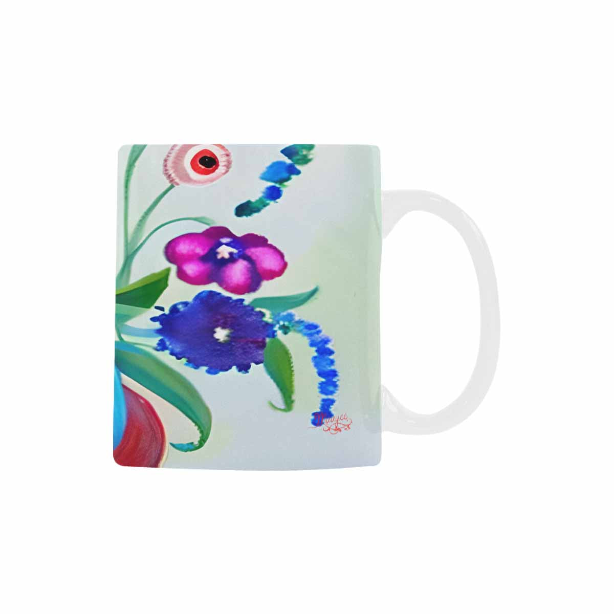 USA made Quality Mug, coffee mug, tea cup, Bright florals, Set 1, Design 116