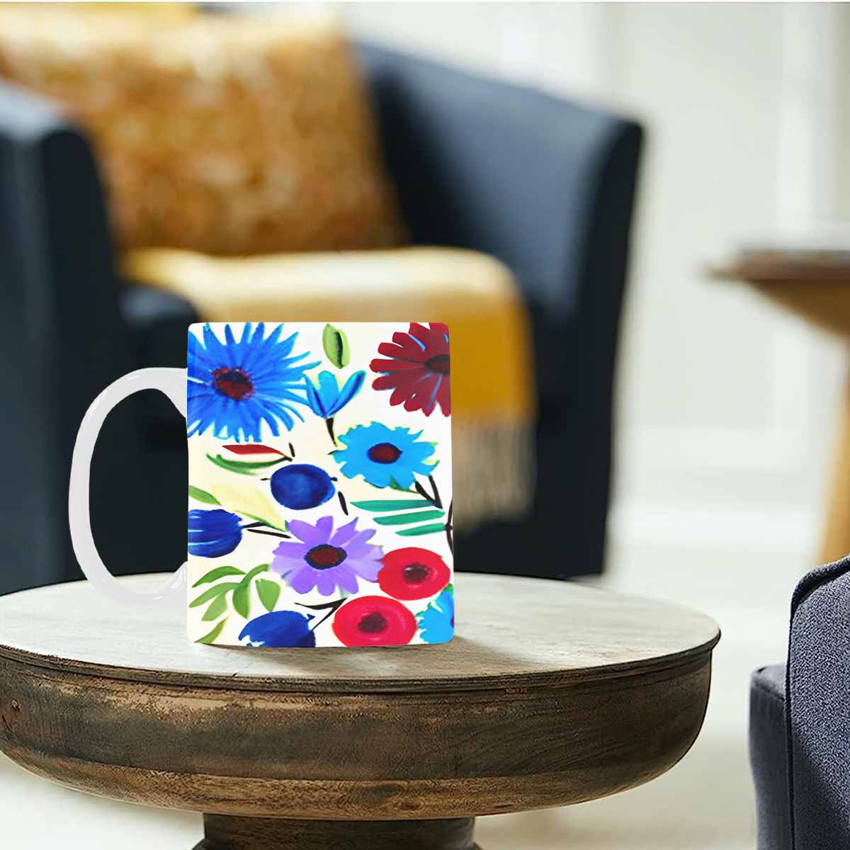 Quality Mug, coffee mug, tea cup, Bright florals, Set 1, Design 111