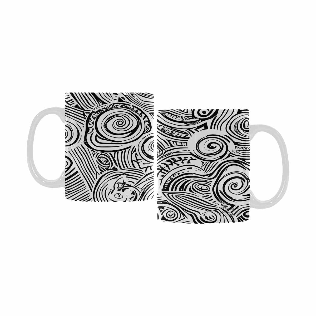 Quality Mug, coffee mug, tea cup, B & W Abstract, Set 1, design 32