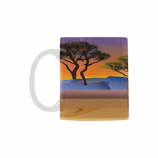 Coffee Mug, tea cup, desert scene, design 92