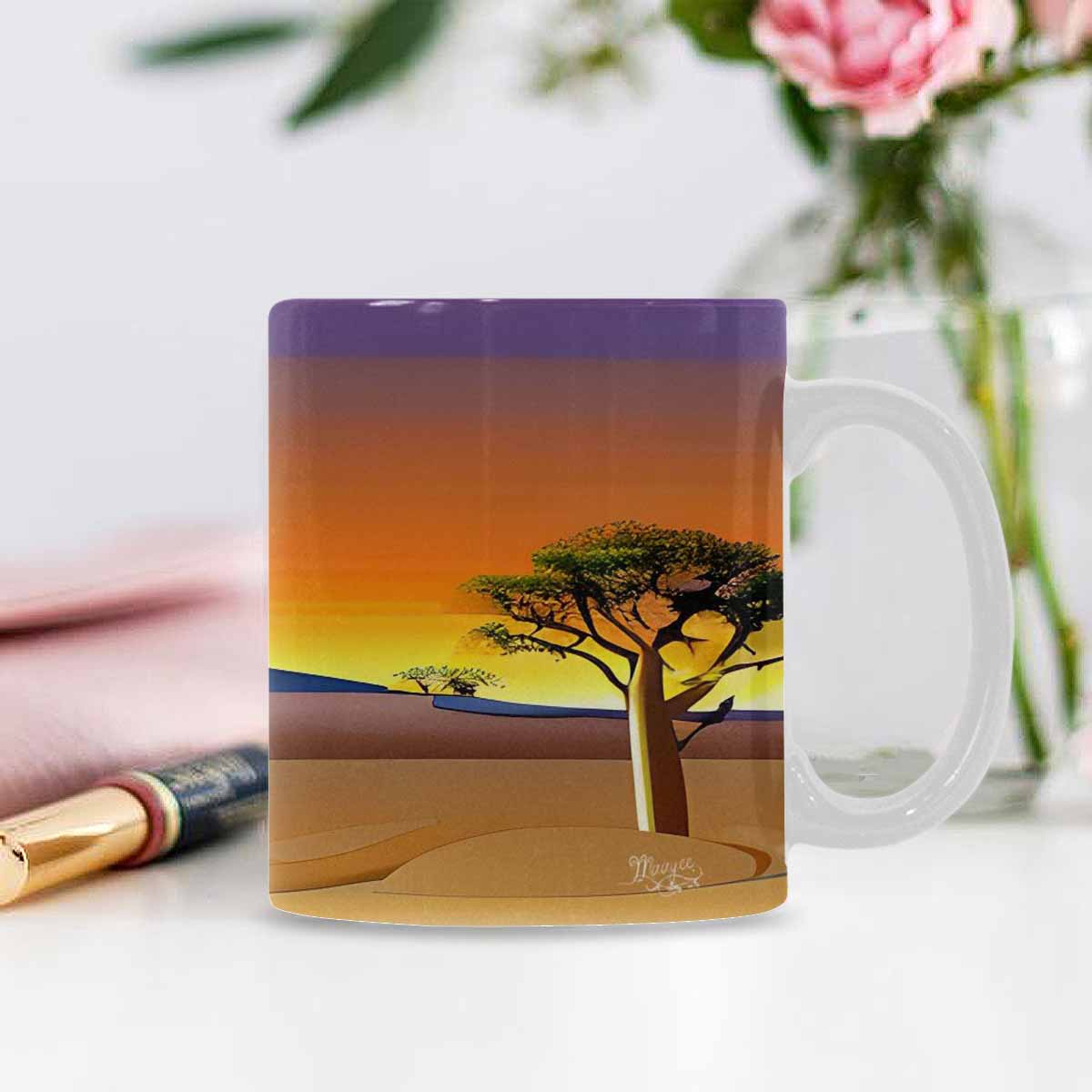 Coffee Mug, tea cup, desert scene, design 92