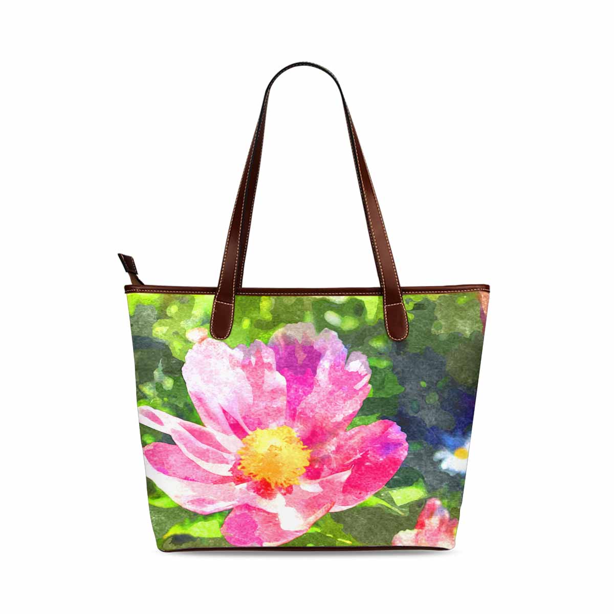 Classic Fabric handbag, watercolor floral, design 90