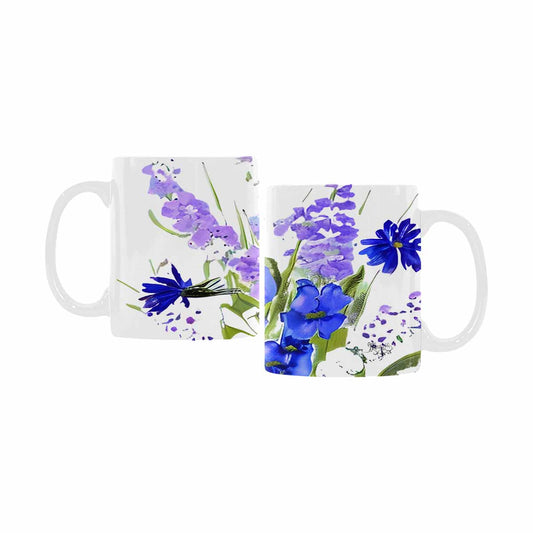 USA made Quality Mug, coffee mug, tea cup, Bright florals, Set 1A, Design 96