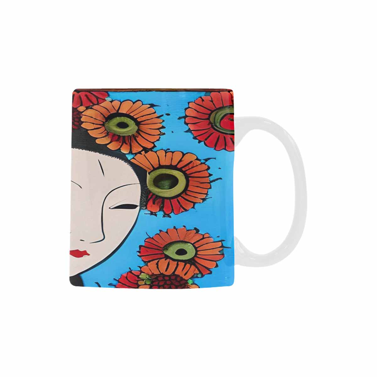 Quality Mug, coffee mug, tea cup, Asian Faces, Design 58