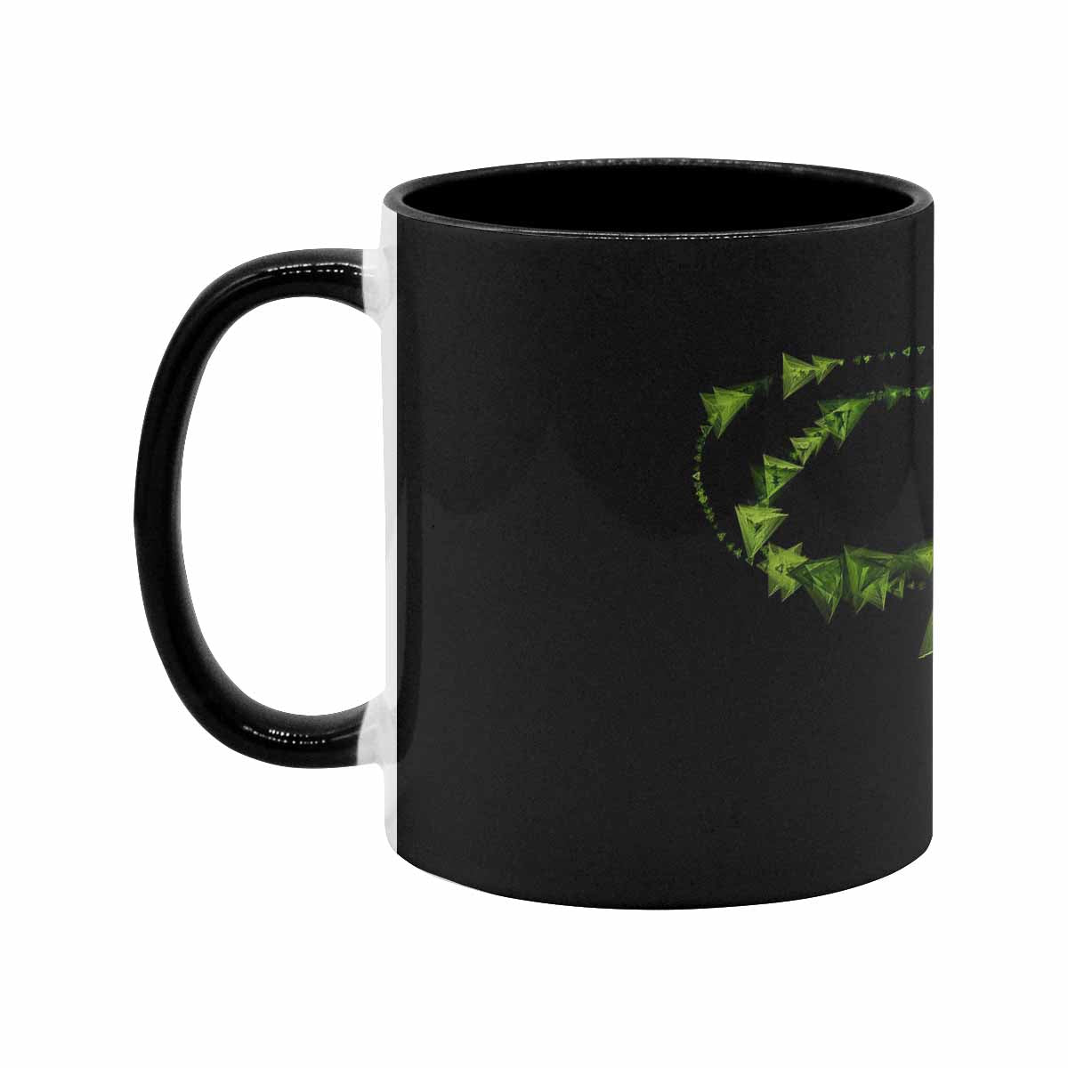 Coffee Mug, tea cup, black core, abstract, design 142