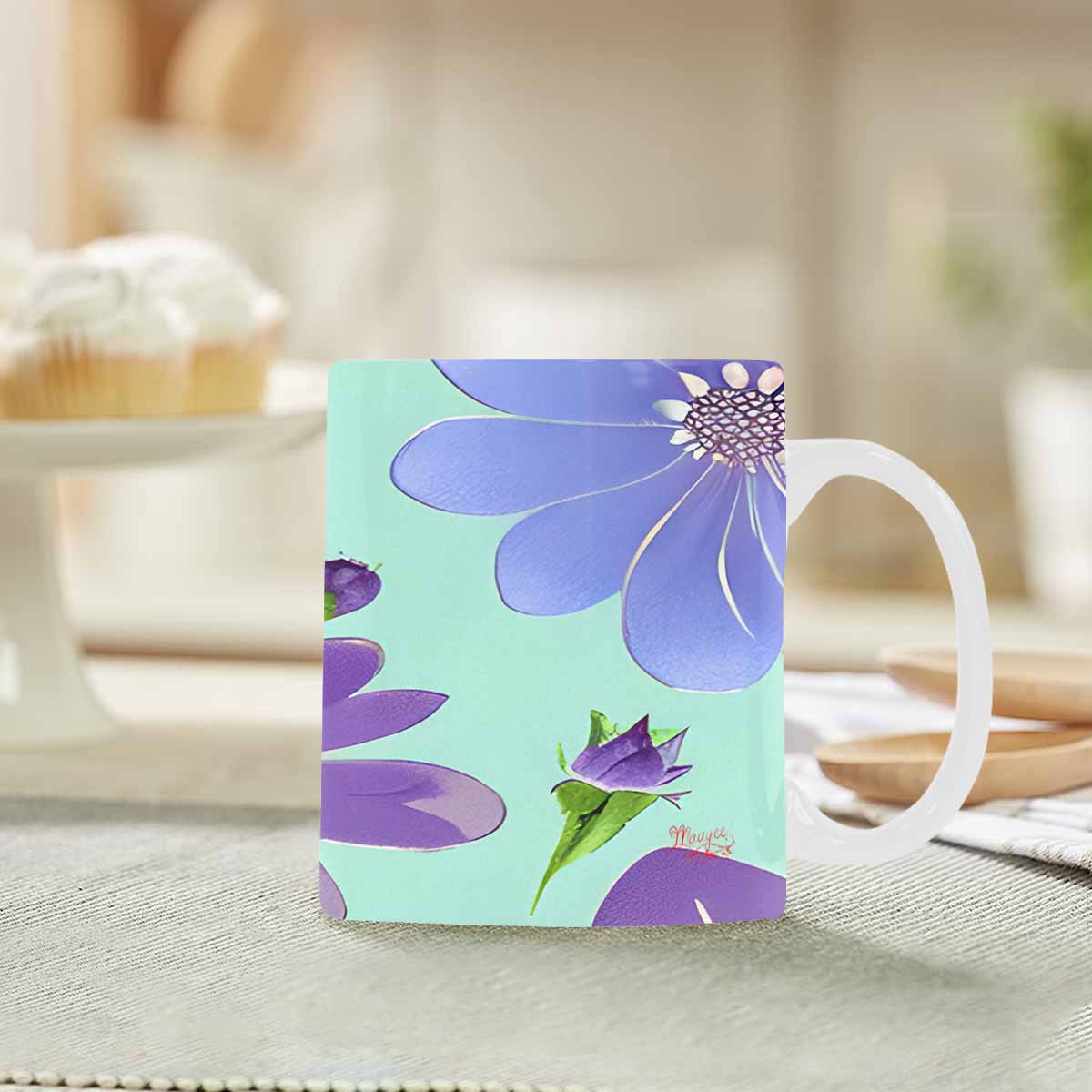 Quality Mug, coffee mug, tea cup, Bright florals, Set 1, Design 156