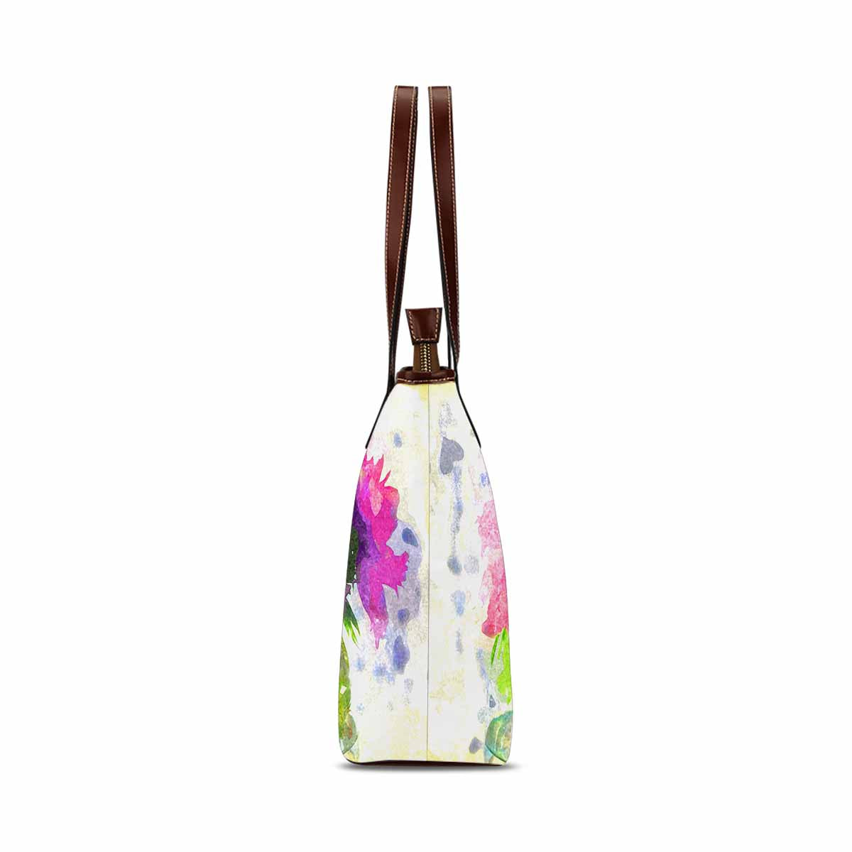 Classic Fabric handbag, watercolor floral, design 162