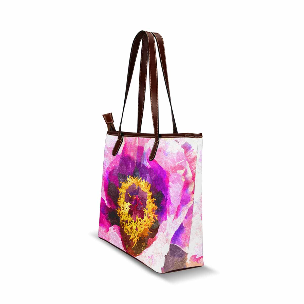 Classic Fabric handbag, watercolor floral, design 184