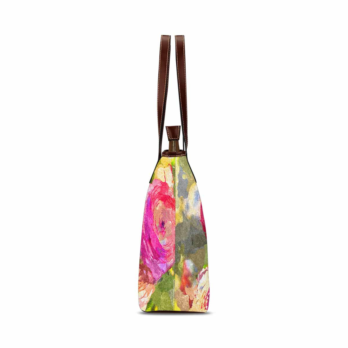 Classic Fabric handbag, watercolor floral, design 116