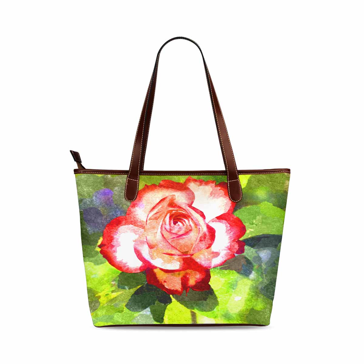 Classic Fabric handbag, watercolor floral, design 220