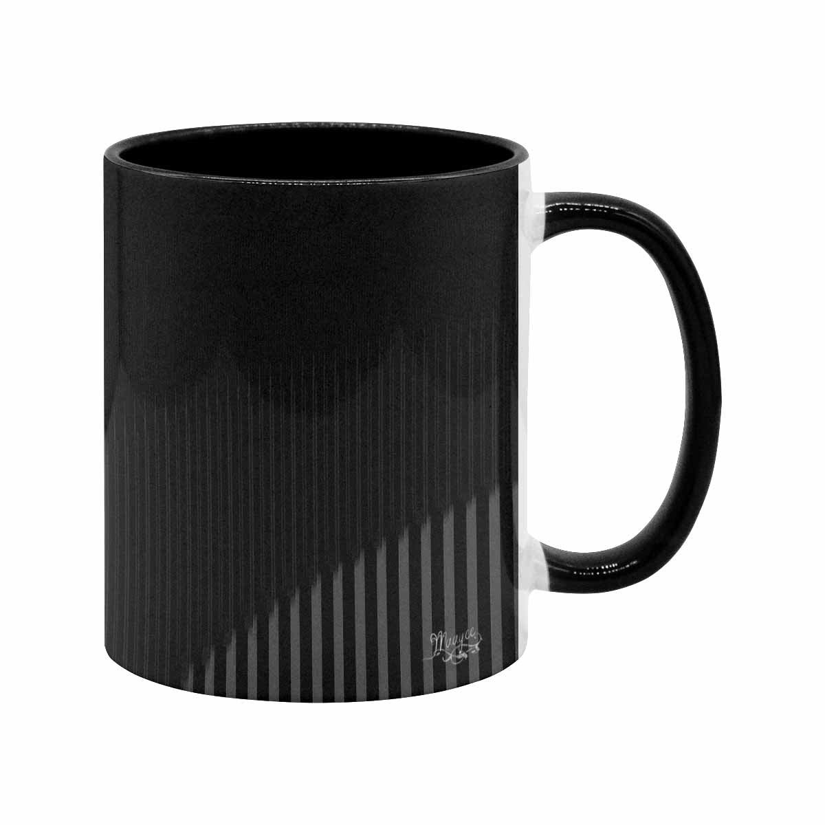 Coffee Mug, tea cup, black core, abstract, design 115