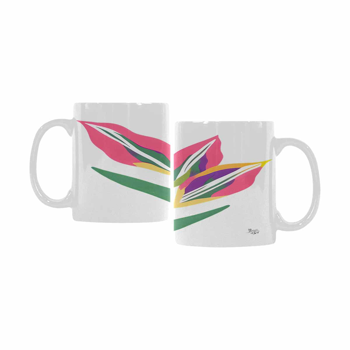 Quality Mug, coffee mug, tea cup, Bright florals, Set 2, design 81