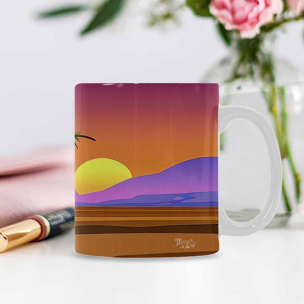 Coffee Mug, tea cup, desert scene, design 69