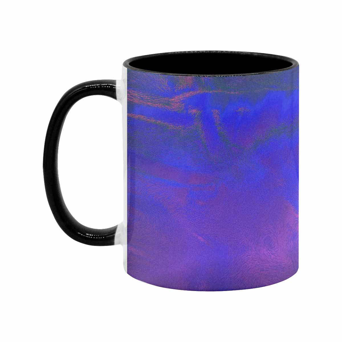 Coffee Mug, tea cup, black core, abstract, design 17