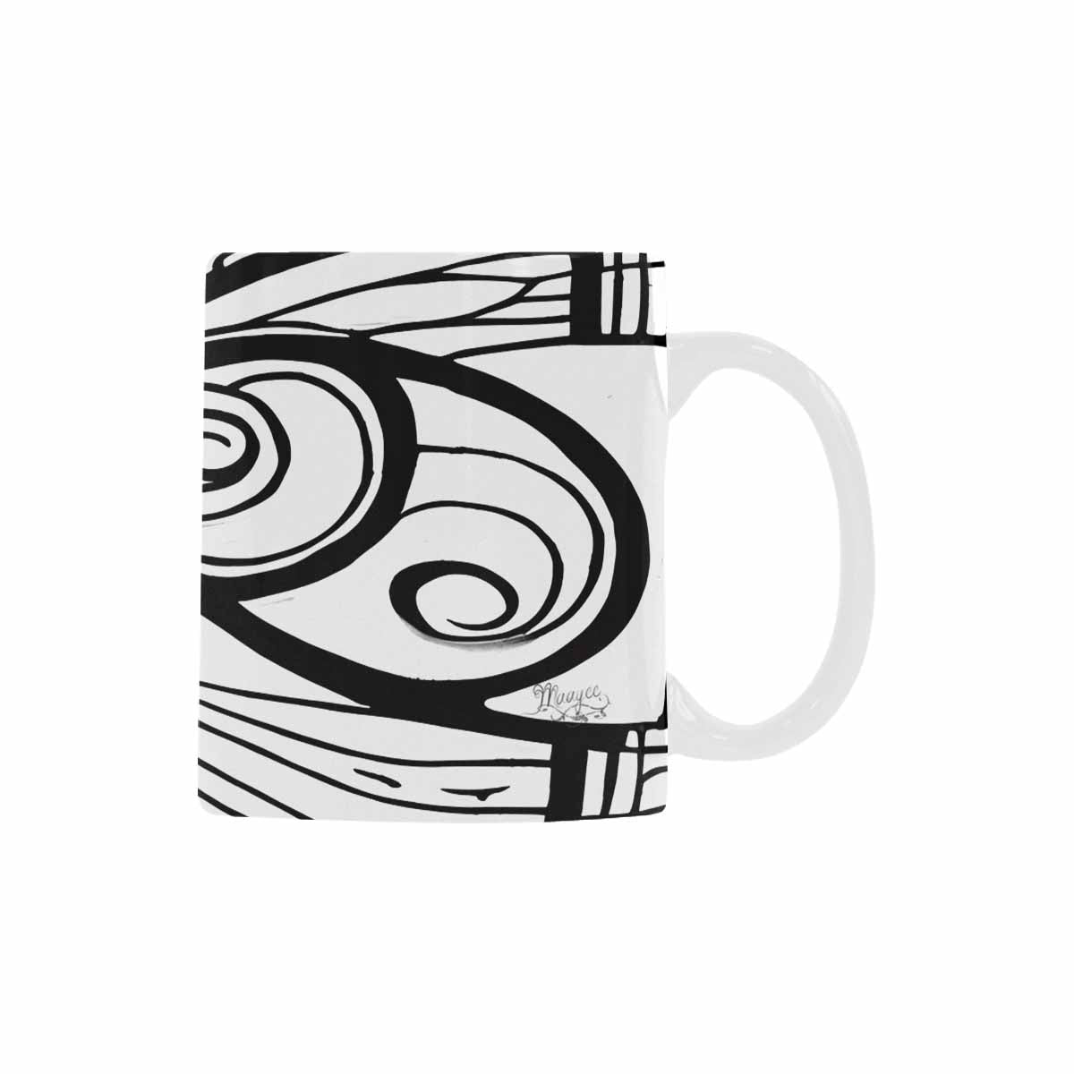 Quality Mug, coffee mug, tea cup, B & W Abstract, Set 1, design 54