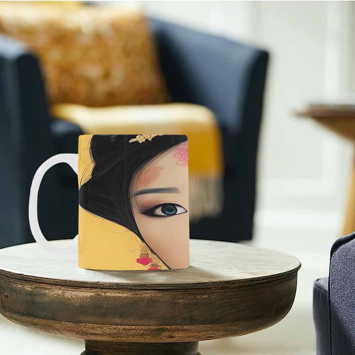 Quality Mug, coffee mug, tea cup, Asian Faces, Design 1