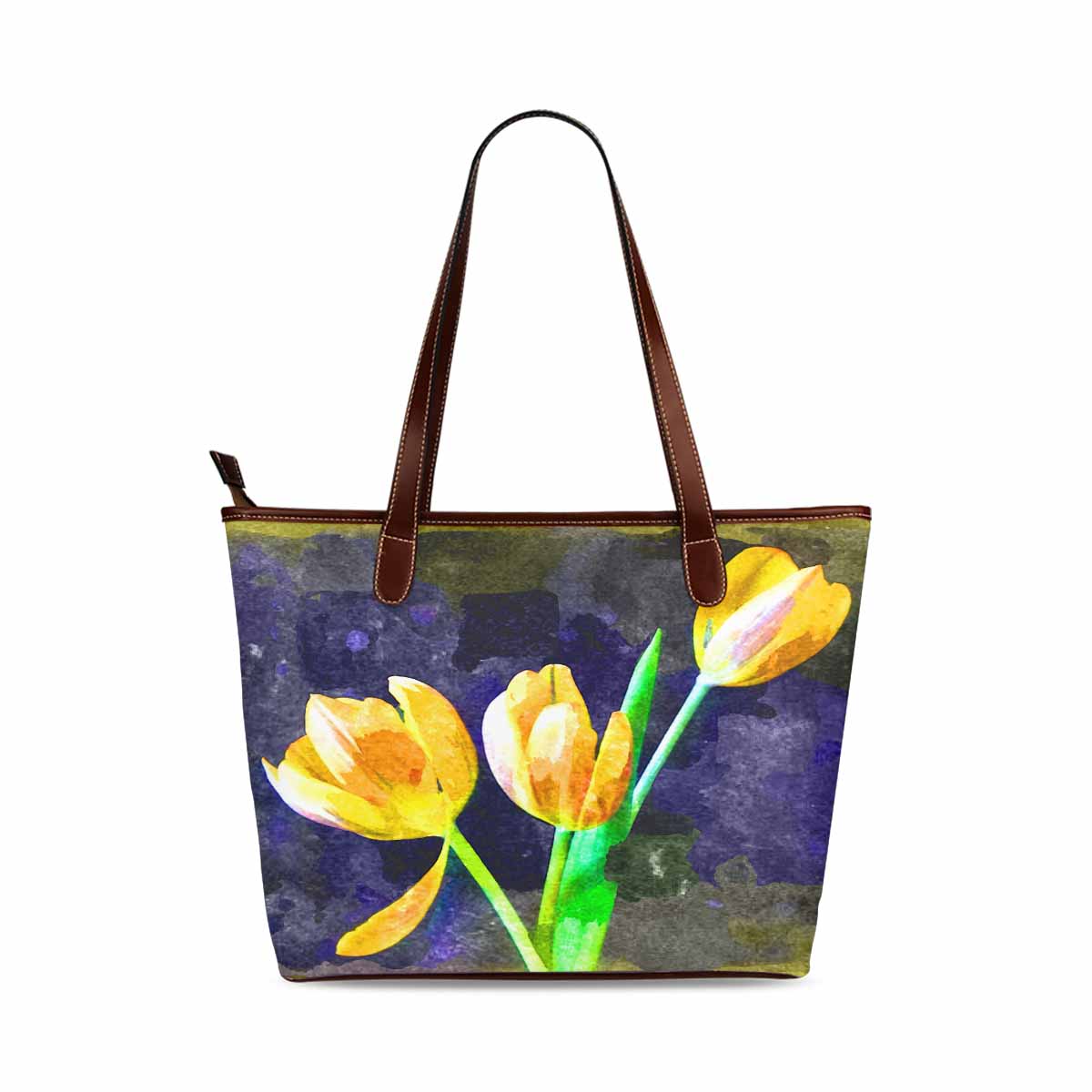 Classic Fabric handbag, watercolor floral, design 241