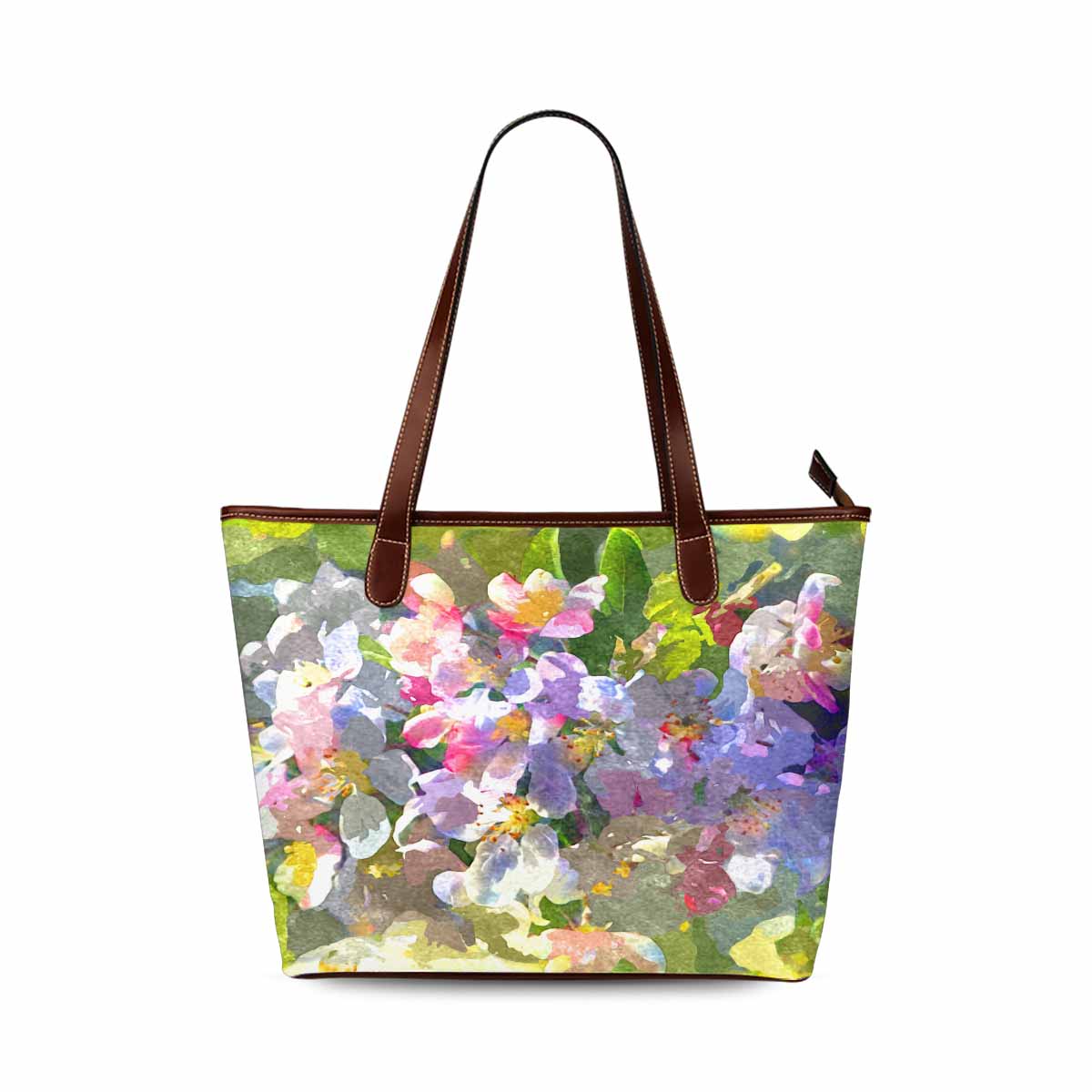 Classic Fabric handbag, watercolor floral, design 201