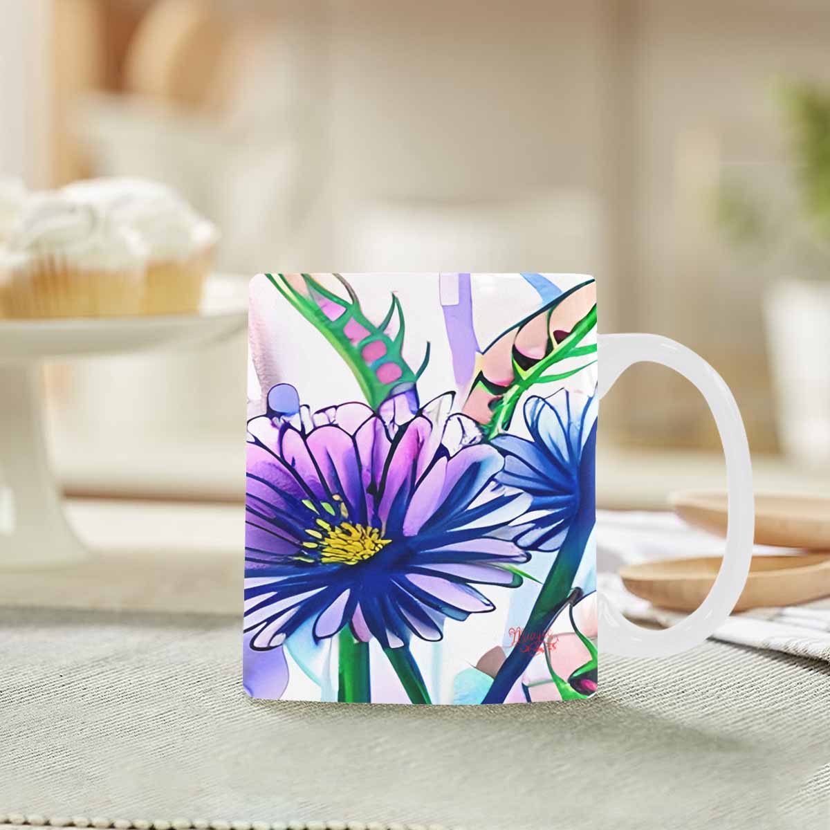 Quality Mug, coffee mug, tea cup, Bright florals, Set 1, Design 42