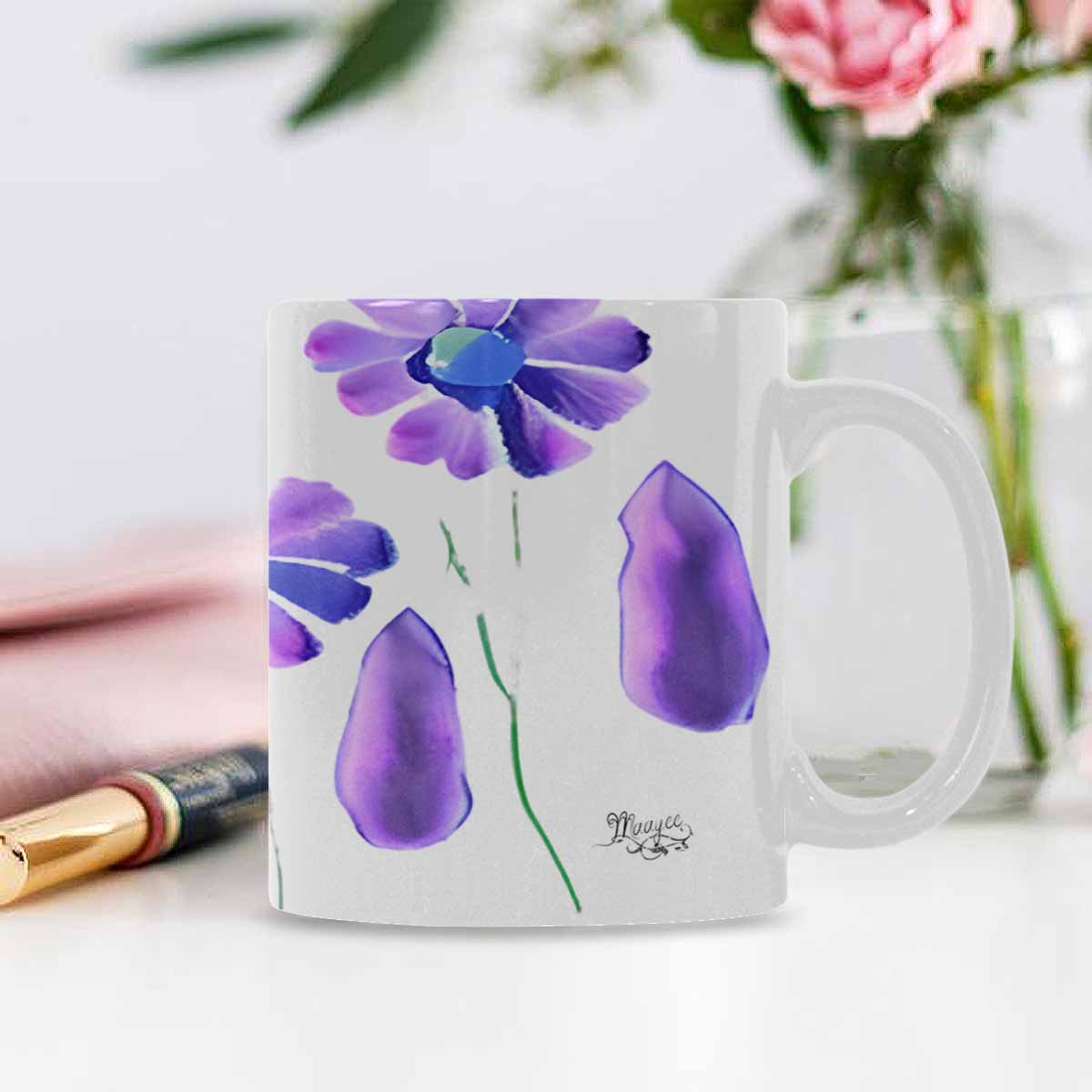 Quality Mug, coffee mug, tea cup, Bright florals, Set 1A, Design 59