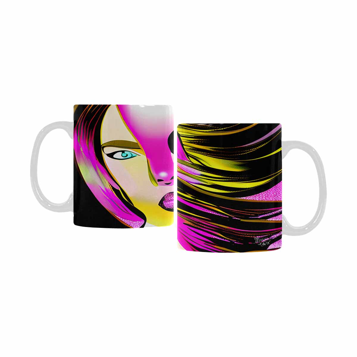 Coffee Mug, tea cup,caucasian Face, design 45