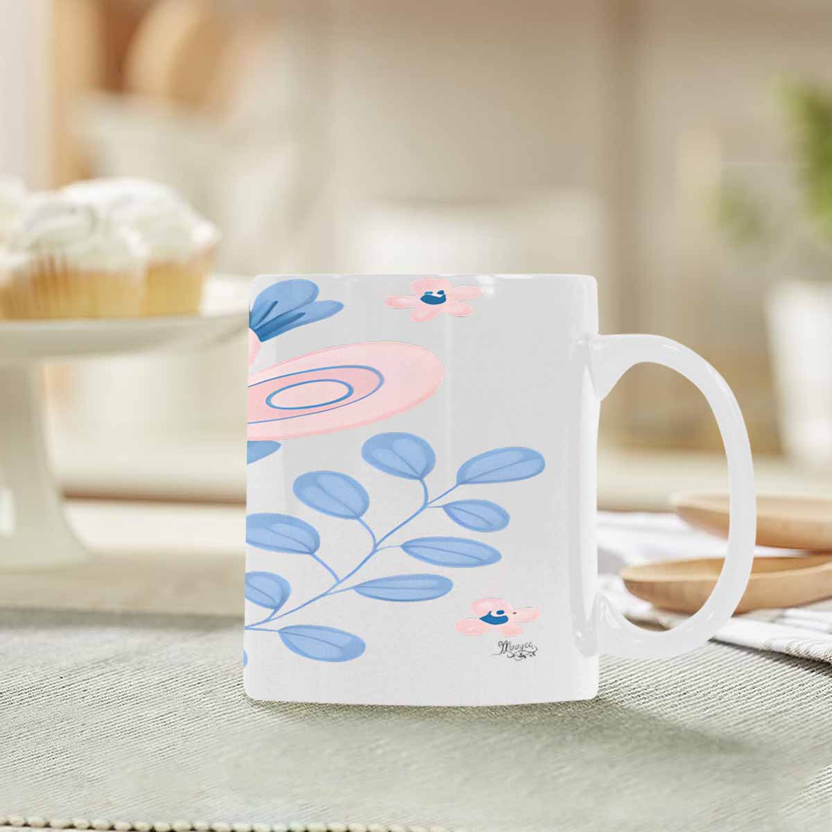 Quality Mug, coffee mug, tea cup, Bright florals, Set 2, design 9