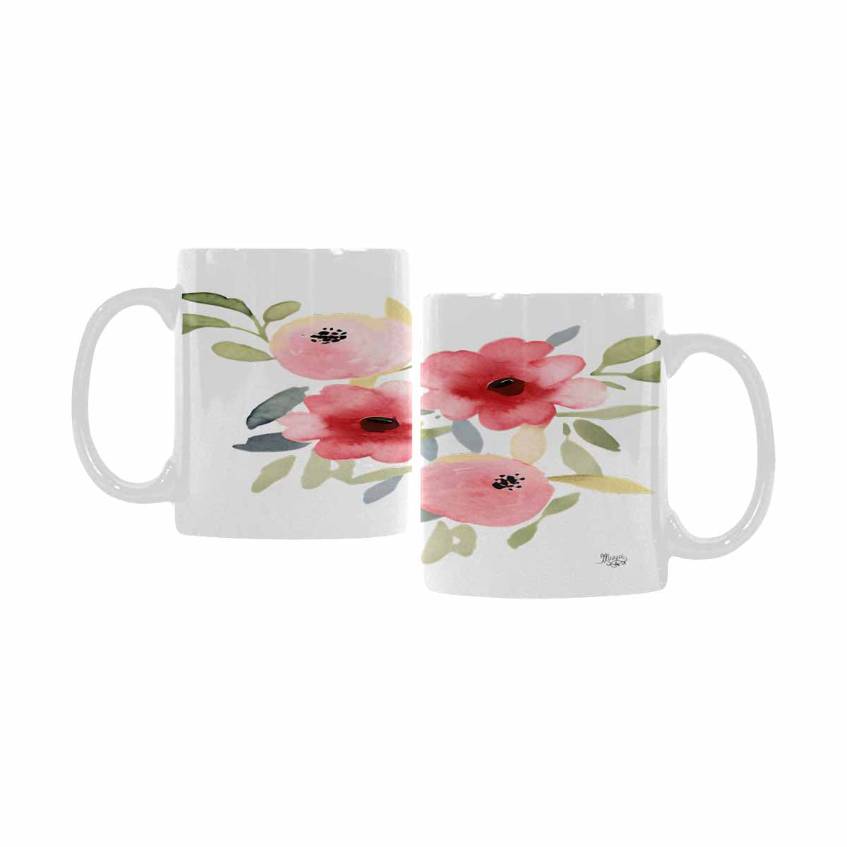 Quality Mug, coffee mug, tea cup, Bright florals, Set 2, design 39